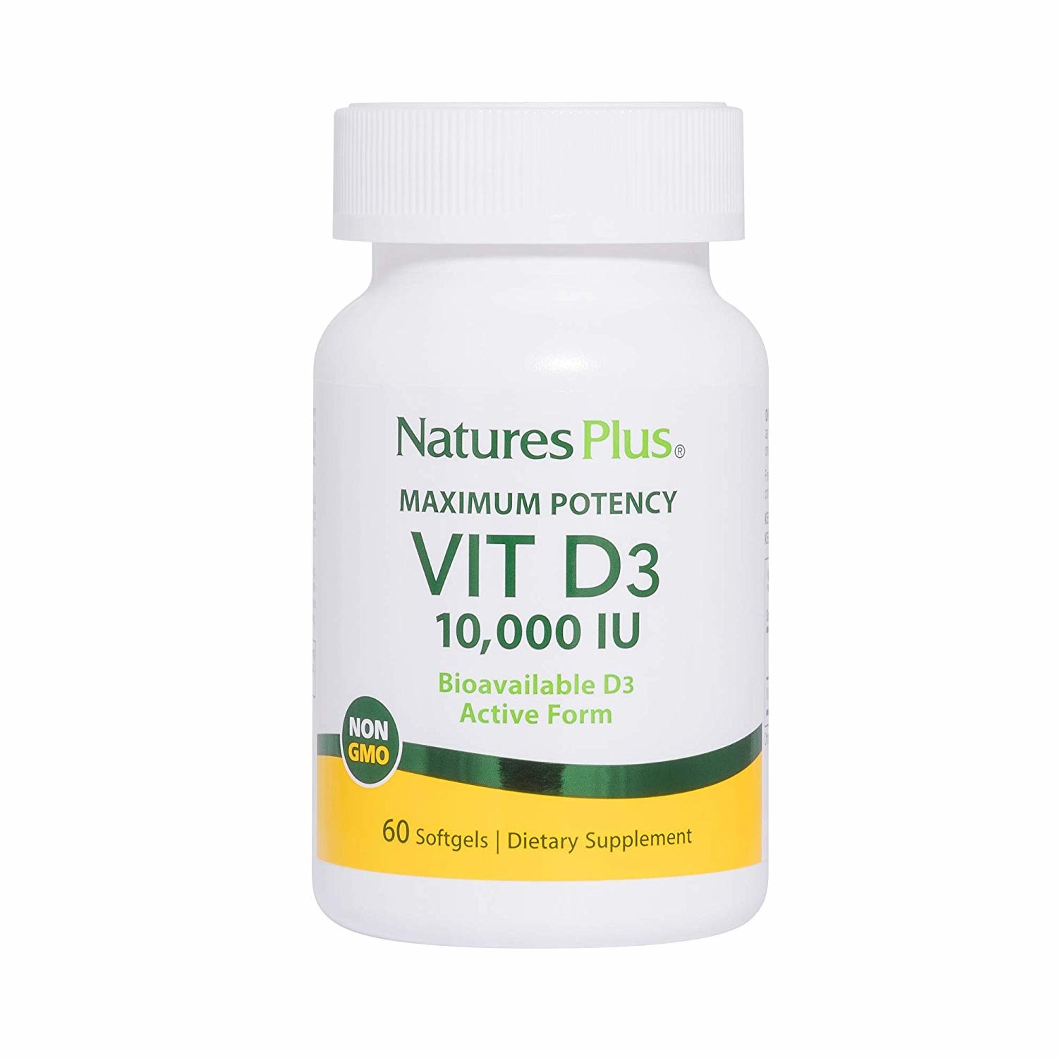 Nature S Plus Vitamin D3 10 000iu 60sg Nuts N Berries Healthy