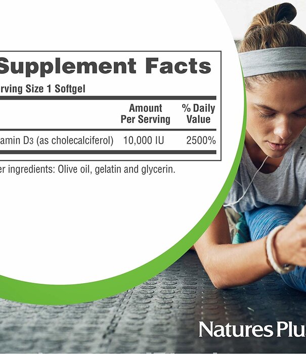 NATURE'S PLUS Nature's Plus Vitamin D3 10,000IU, 60sg.