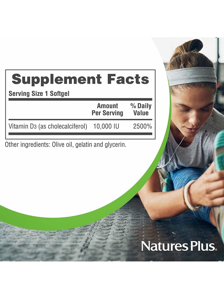 NATURE'S PLUS Nature's Plus Vitamin D3 10,000IU, 60sg.