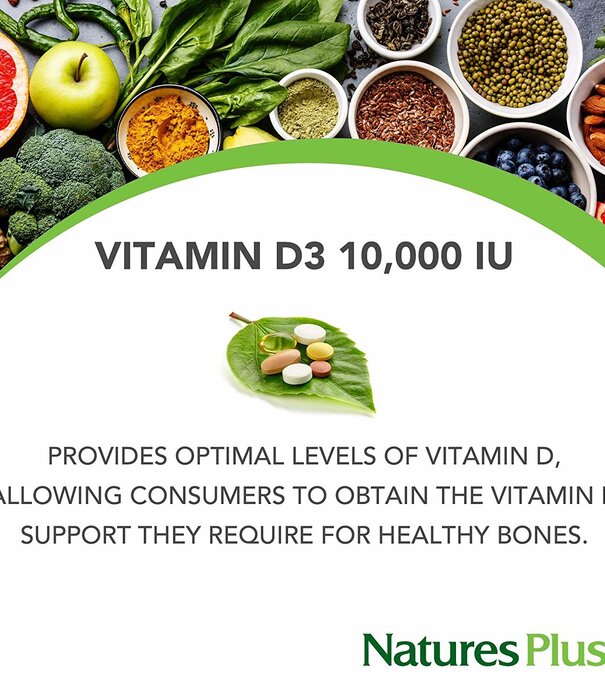 NATURE'S PLUS Nature's Plus Vitamin D3 10,000IU, 60sg.