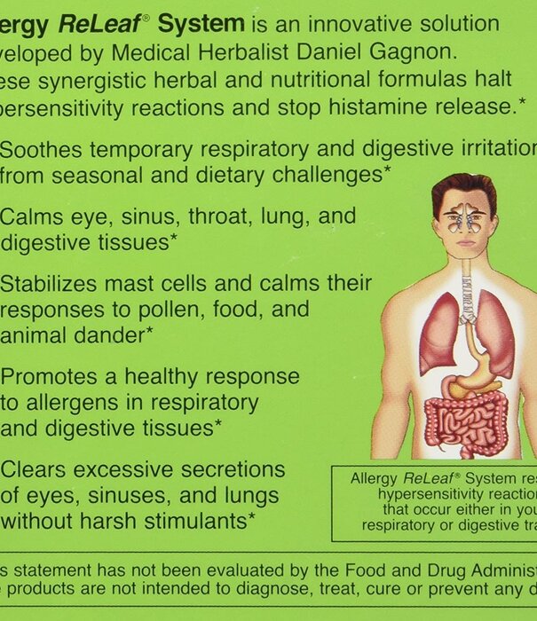 Herbs Etc. Herbs Etc Allergy ReLeaf System, 2 Bottles, 60+60sg