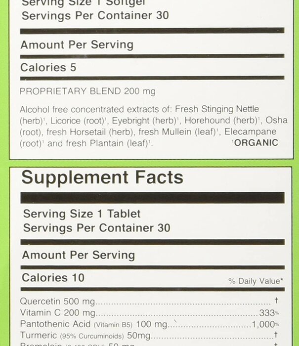 Herbs Etc. Herbs Etc Allergy ReLeaf System, 2 Bottles, 60+60sg