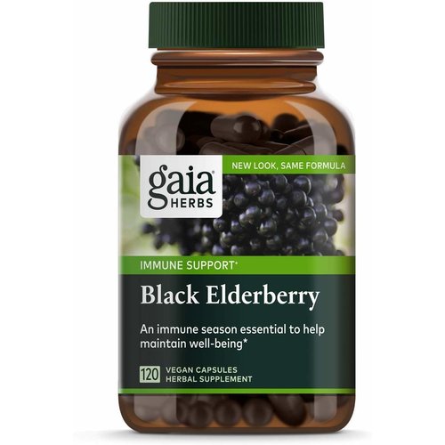 GAIA HERBS Gaia Black Elderberry, 120cp