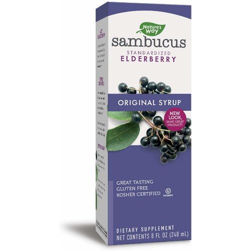 Nature's Way Sambucus Black Elderberry Original Syrup, 8oz. Nature's Way Sambucus Black Elderberry Original Syrup, 8oz.