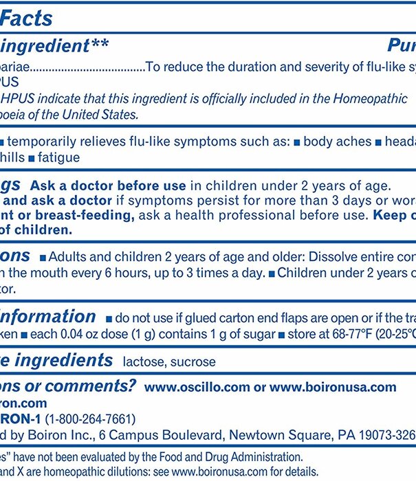 Boiron Oscillococcinum, 30ds