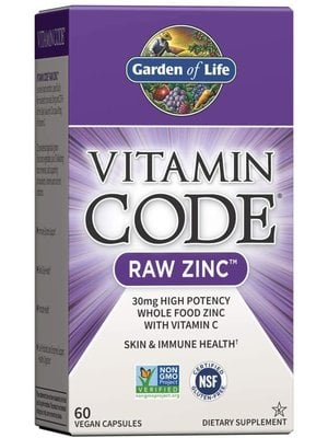 Garden of Life GoL Vitamin Code Raw Zinc, 60cp