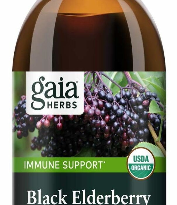 GAIA HERBS Gaia Black Elderberry Night Time Syrup, 5.4oz.