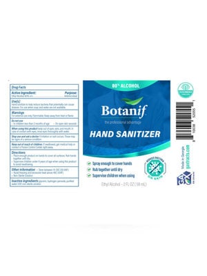 GA Xtracts BotanIf Medical Grade Hand Sanitizer, 80% Alcohol, 2oz.