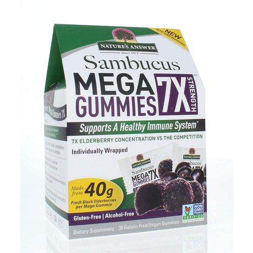 Nature's Answer Nature's Answer Sambucus Mega Gummies 7X Elderberry, 30ct