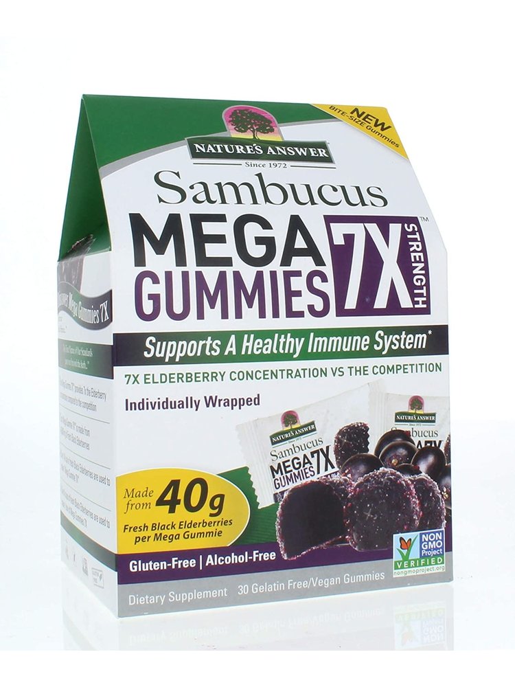 Nature's Answer Nature's Answer Sambucus Mega Gummies 7X Elderberry, 30ct