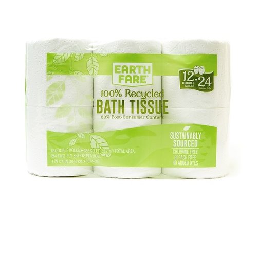 Earth Fare Earth Fare Toilet Paper Double Roll, 12-pk Earth Fare Earth Fare Toilet Paper Double Roll, 12-pk