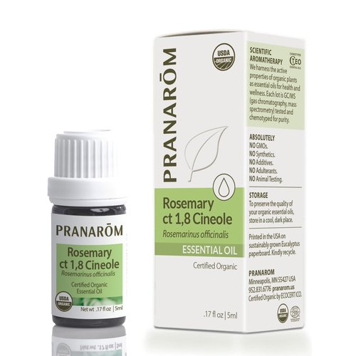 PRANAROM Pranarom Organic Rosemary ct 1, 8 cineole Essential Oil, 5ml PRANAROM Pranarom Organic Rosemary ct 1, 8 cineole Essential Oil, 5ml