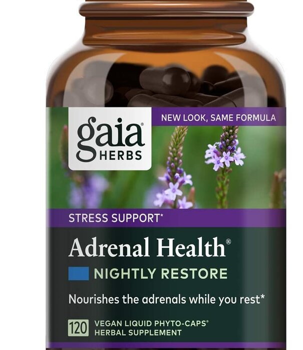 GAIA HERBS Gaia Adrenal Health Nightly Restore, 120cp