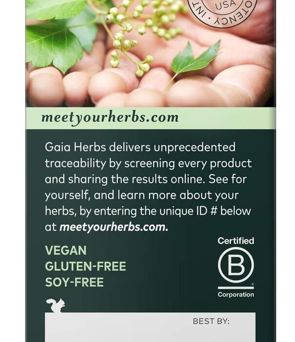 GAIA HERBS Gaia Adrenal Health Nightly Restore, 60cp