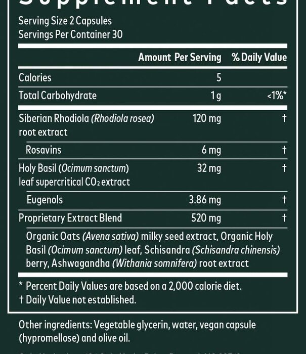 GAIA HERBS Gaia Adrenal Health Daily Support, 60cp