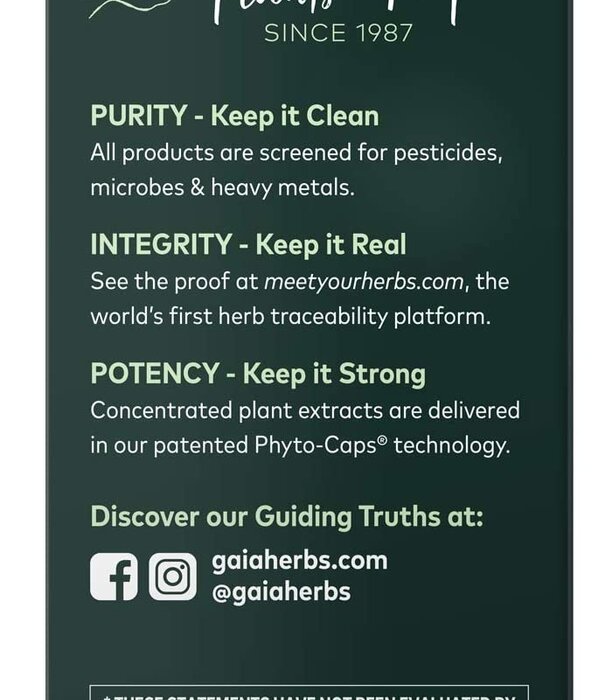 GAIA HERBS Gaia Adrenal Health Daily Support, 60cp