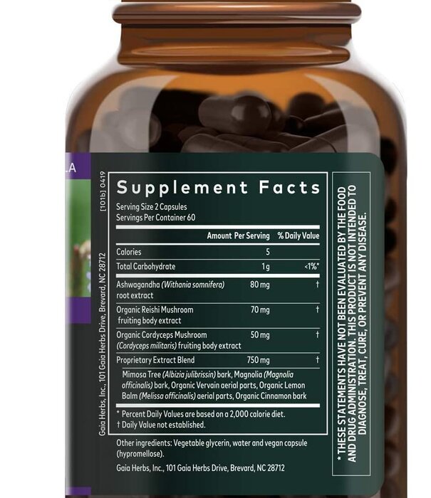 GAIA HERBS Gaia Adrenal Health Daily Support, 120cp