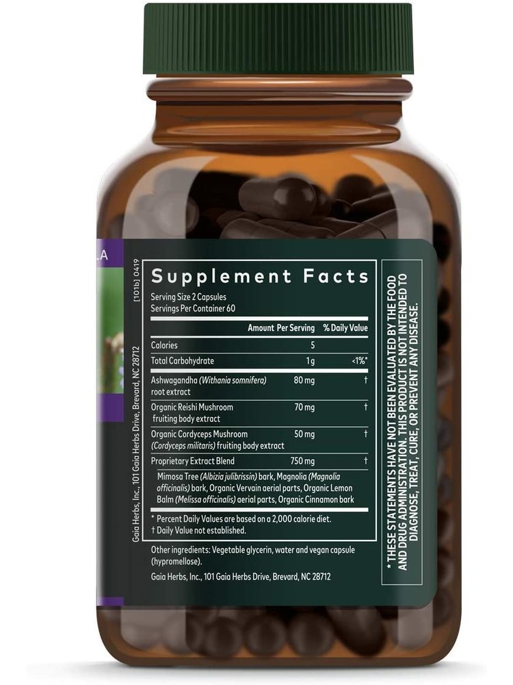 GAIA HERBS Gaia Adrenal Health Daily Support, 120cp