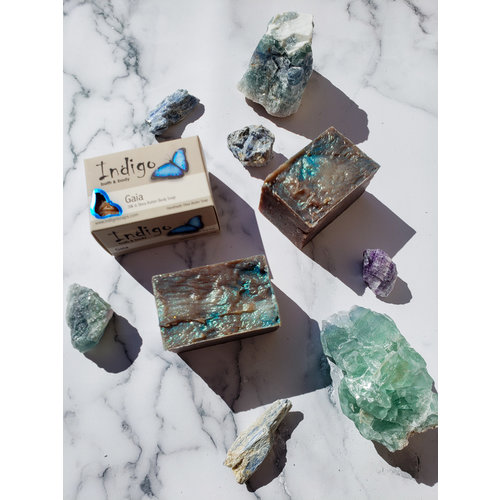 INDIGO BATH & BODY Indigo Silk & Shea Butter Soap, Gaia INDIGO BATH & BODY Indigo Silk & Shea Butter Soap, Gaia