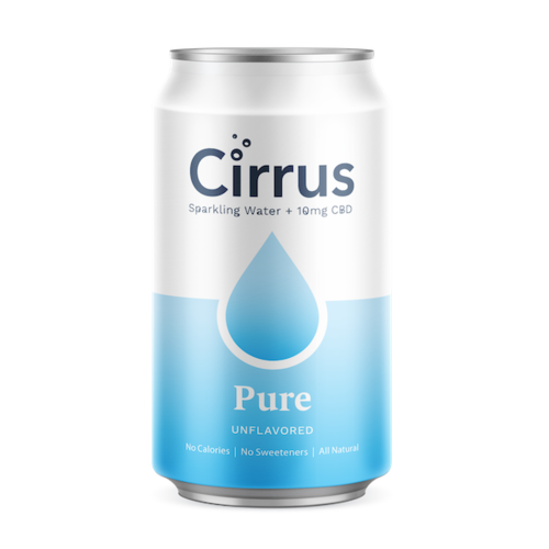 CIRRUS Cirrus Sparkling CBD Water, Pure, 12oz. CIRRUS Cirrus Sparkling CBD Water, Pure, 12oz.