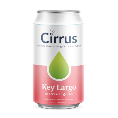 CIRRUS Cirrus Sparkling CBD Water, Key Largo, 12oz. CIRRUS Cirrus Sparkling CBD Water, Key Largo, 12oz.
