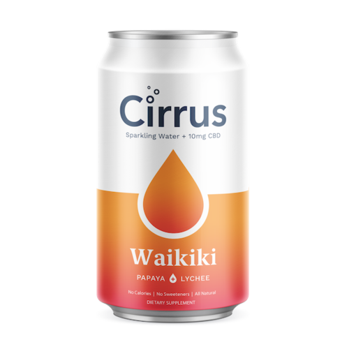 CIRRUS Cirrus Sparkling CBD Water, Waikiki, 12oz. CIRRUS Cirrus Sparkling CBD Water, Waikiki, 12oz.
