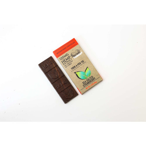 THERAPEUTIC TREATS Therapeutic Treats Sea Salt Strwbry Dark Chocolate, 120mg, 2.07oz. THERAPEUTIC TREATS Therapeutic Treats Sea Salt Strwbry Dark Chocolate, 120mg, 2.07oz.