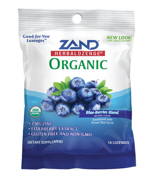 Zand Elderberry Zinc Herbalozenge, Blueberry, 18lz
