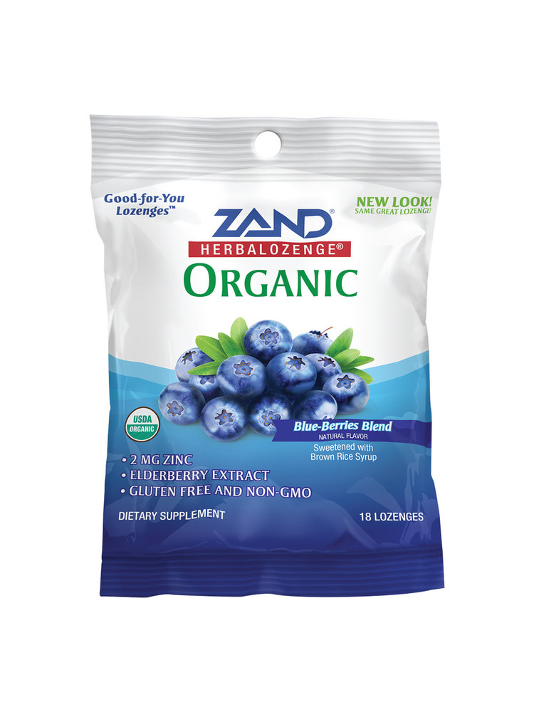 Zand Zand Elderberry Zinc Herbalozenge, Blueberry, 18lz