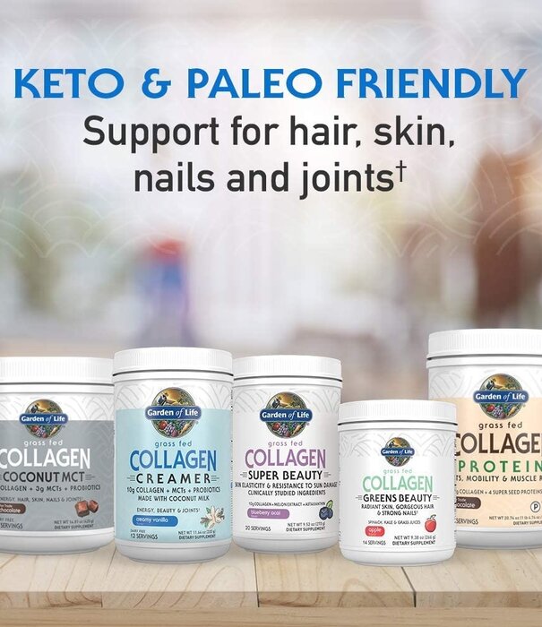 Garden of Life GoL Grass Fed Collagen Creamer, Vanilla, 11.64oz.