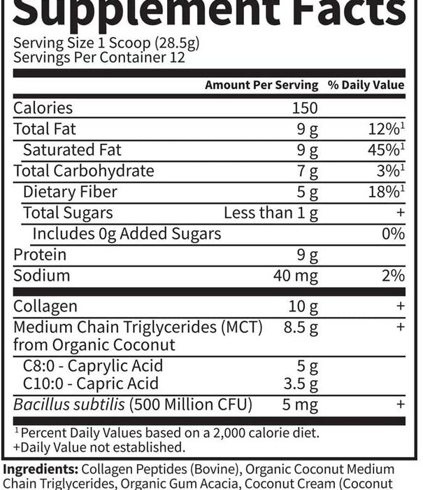 Garden of Life GoL Grass Fed Collagen Creamer, Vanilla, 11.64oz.