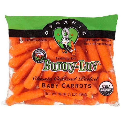 Fresh Point Organics Carrots, Bunny-Luv Baby, Organic, 16oz. Fresh Point Organics Carrots, Bunny-Luv Baby, Organic, 16oz.