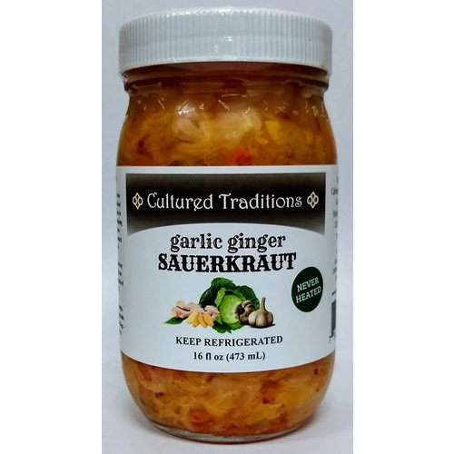 CULTURED TRADITIONS Cultured Traditions Spicy Garlic Ginger Kraut, 16oz. CULTURED TRADITIONS Cultured Traditions Spicy Garlic Ginger Kraut, 16oz.