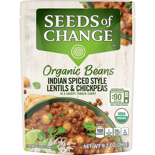 Seeds of Change Seeds of Change Indian Spiced Lentils & Chickpeas, Organic, 9.2oz Seeds of Change Seeds of Change Indian Spiced Lentils & Chickpeas, Organic, 9.2oz