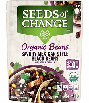 Seeds of Change Mexican Black Beans, Organic, 9.2oz
