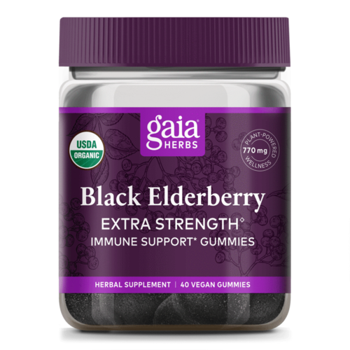 GAIA HERBS Gaia Black Elderberry Extra Strength Gummies, 40ct