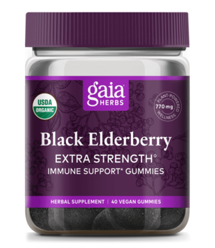 Gaia Black Elderberry Extra Strength Gummies, 80ct