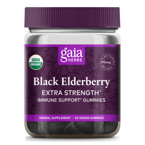 GAIA HERBS Gaia Black Elderberry Extra Strength Gummies, 80ct