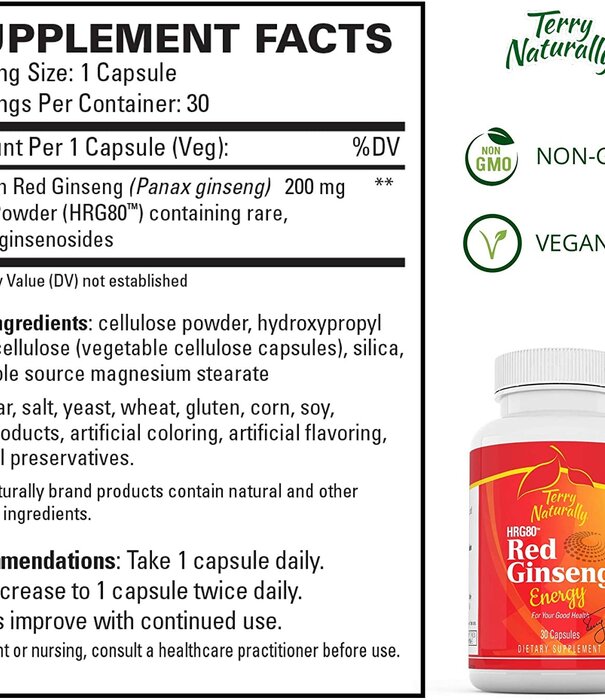 TERRY NATURALLY Terry Naturally Red Ginseng Energy, 30c