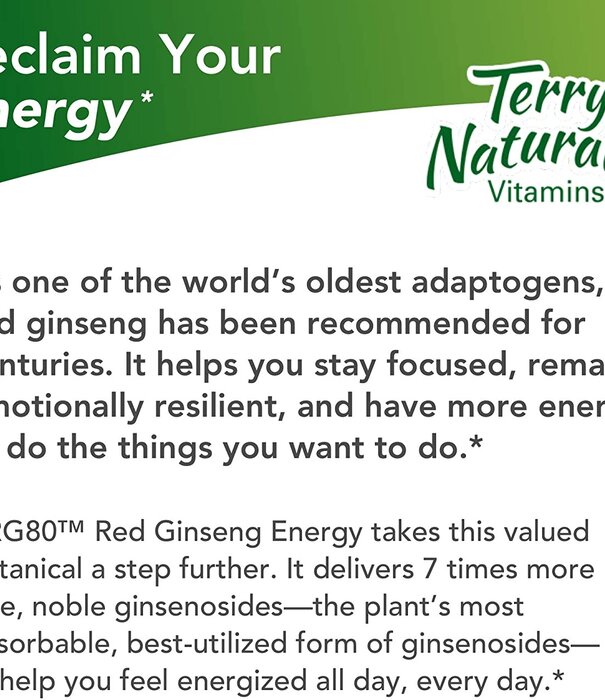 TERRY NATURALLY Terry Naturally Red Ginseng Energy, 30c