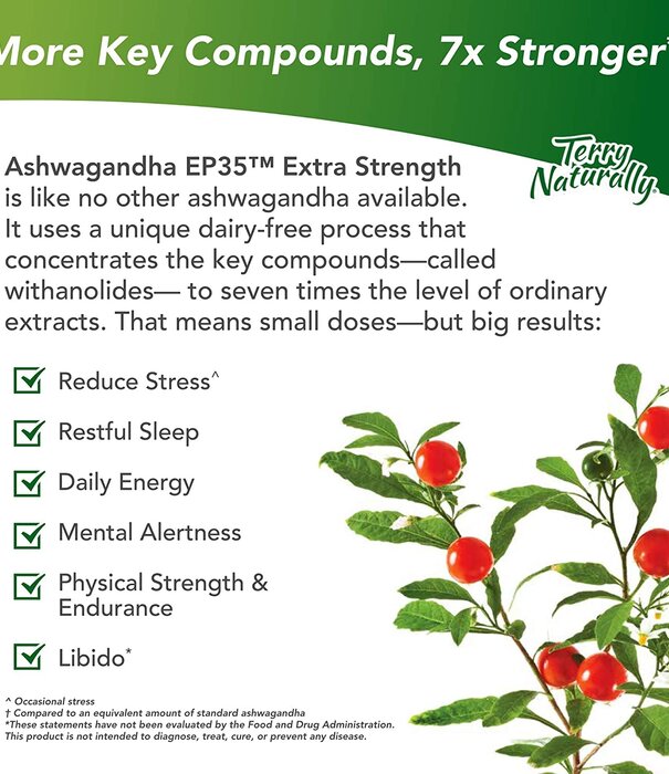 TERRY NATURALLY Terry Naturally Ashwagandha EP35 Extra Strength, 60cp.