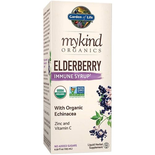 Garden of Life GoL myKIND Organics Herbal Elderberry Syrup, Organic, 6.59oz. Garden of Life GoL myKIND Organics Herbal Elderberry Syrup, Organic, 6.59oz.