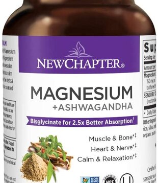 New Chapter Magnesium + Ashwagandha, 30ct