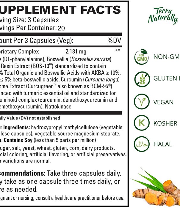 TERRY NATURALLY Terry Naturally Curamin, 60c