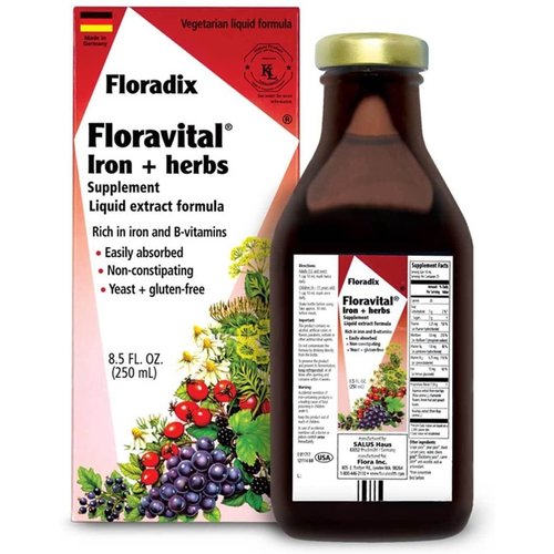 Flora Flora Floradix Iron & Herb, Vegetarian, 8.5oz.