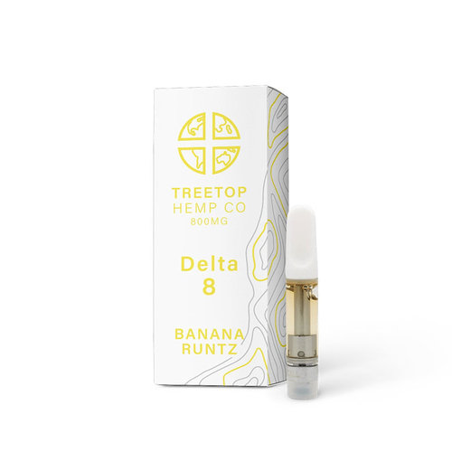 Treetop Hemp Treetop Hemp, D8 Vape Cartridge, Banana Runtz, 1 gram, 800mg Treetop Hemp Treetop Hemp, D8 Vape Cartridge, Banana Runtz, 1 gram, 800mg