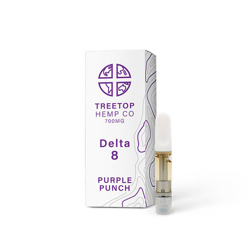 Treetop Hemp Treetop Hemp, D8 Vape Cartridge, Purple Punch, 1 gram, 800mg Treetop Hemp Treetop Hemp, D8 Vape Cartridge, Purple Punch, 1 gram, 800mg