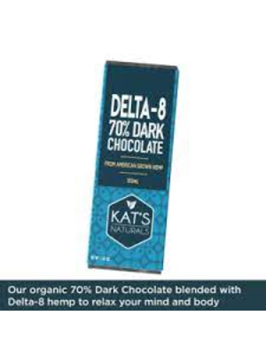 KAT'S NATURALS Kat's Naturals D8 Edible Dark Chocolate Bar, 100mg