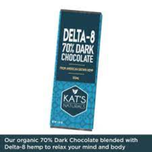 KAT'S NATURALS Kat's Naturals D8 Edible Dark Chocolate Bar, 100mg
