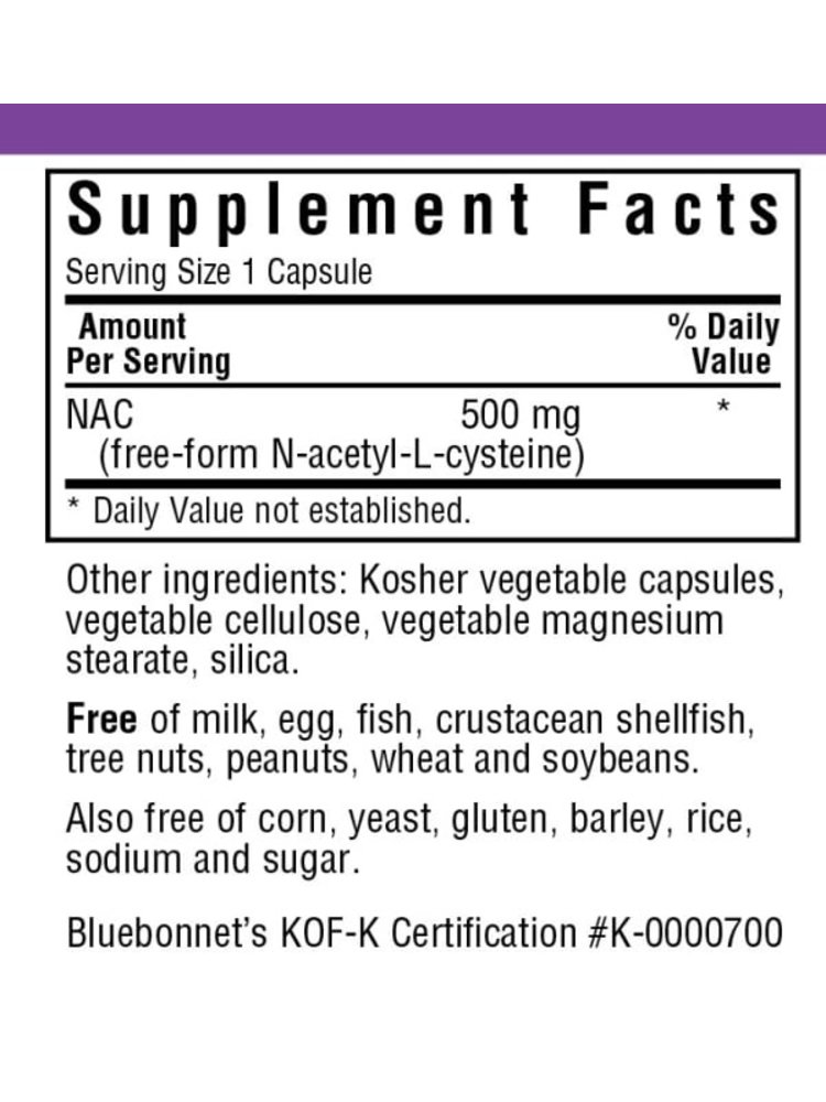 Bluebonnet Bluebonnet NAC 500mg, 90vc